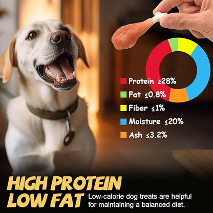 ASMPET Dog Treats Chews Rawhide Free Real Chicken Calcium Bone Snacks, Teeth Clean Breath Fresh Dog Training Treats