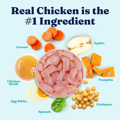 Solid Gold Wet Dog Food for Small Dogs - Grain Free Small Dog Food Wet Recipe w/Chicken, Superfoods & Vitamins for Gut Health & Immune Support - for Puppies, Adult & Senior Breeds - 12ct 3.5oz Cups