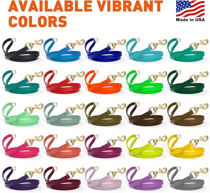 Viper Biothane K9 Working Dog Leash Waterproof Lead for Tracking Training Schutzhund Odor-Proof Long Line with Solid Brass Snap for Puppy Medium and Large Dogs 6ft, Safety Yellow