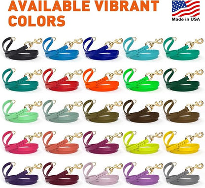 Viper Biothane K9 Working Dog Leash Waterproof Lead for Tracking Training Schutzhund Odor-Proof Long Line with Solid Brass Snap for Puppy Medium and Large Dogs 6ft, Safety Yellow