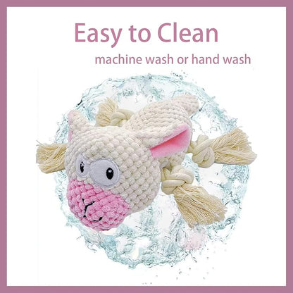 AIMETING Dog Toys, Durable Dog Chew Toys, Dog Squeak Toy with Fun Crinkle Paper, Plush Toys Suitable for Small, Medium, Large Dogs (Sheep)