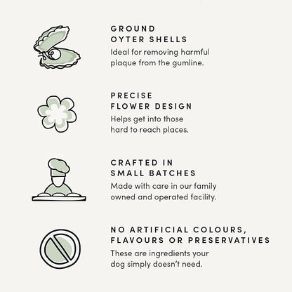 Crumps' Naturals Pbb- Bacon Dental Dog Treats (18 Pack), 4.5"