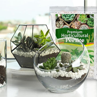 Organic Horticultural Perlite,Natural Perlite Improved Drainage, Ventilation & Root Growth,Perlite Conditioner Potting Mix for Orchids,Succulents,Indoor & Outdoor Plant and Gardening-1QT