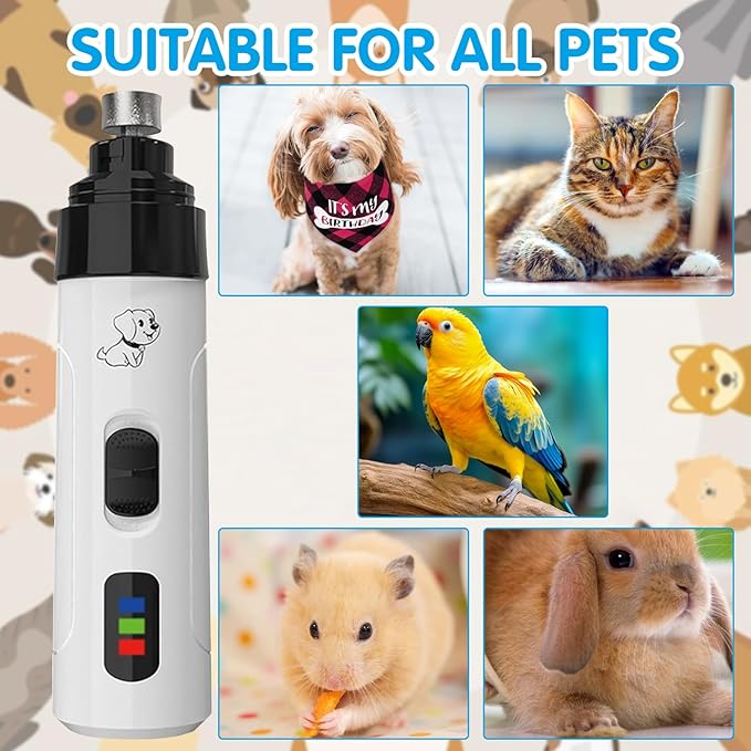 Silent Groom Pro Nail Grinder, Silent Grind Pro for Dogs, Silent Grind Pro, Silent Grind Pro Dog Nail Trimmer, New Electric Dog Nail Clippers for Dog Nail Grinders Rechargeable