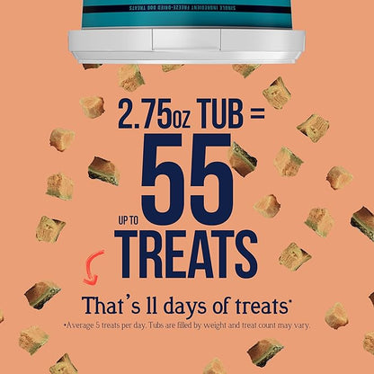 Stewart Wild Salmon Dog Treats, 2.75 oz, ~55 Pieces, Freeze Dried Raw, Single Ingredient, 65% Protein Training Treats or Meal Topper in a Resealable Tub, Grain Free, Gluten Free