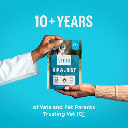 VetIQ Cat Hip & Joint Supplement, Chicken Flavored Cat Supplement with Glucosamine and Green Lipped Mussel for Mobility and Arthritis Support, 3.7oz