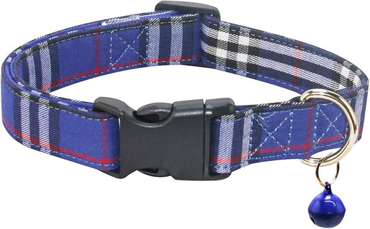 Cute Plaid Dog Collar with Safety Buckle - Adjustable and Comfortable Dog Collars for Small Medium Large Dogs, Stylish Puppy Collar for Boy Girl Pets