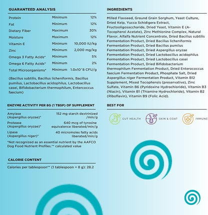 Dinovite 3 in 1 Probiotic for Medium Dogs, Skin & Coat, Digestive Health & Joint Relief, Dog Food Toppers, Immune Support, Allergy Relief & Itch Relief Skin Care, 90 Servings (18-45lb)