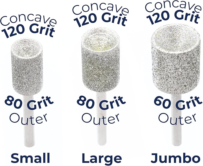 3Pcs Nail Grinder Diamond Bits for Cats and Dogs - Painless Nail Sanding Drums - Diamond Dog Nail Grinder Attachment - Faster Diamond Bit for Dog Nail Grinder - 80/120 Grit (3Pcs-Set)