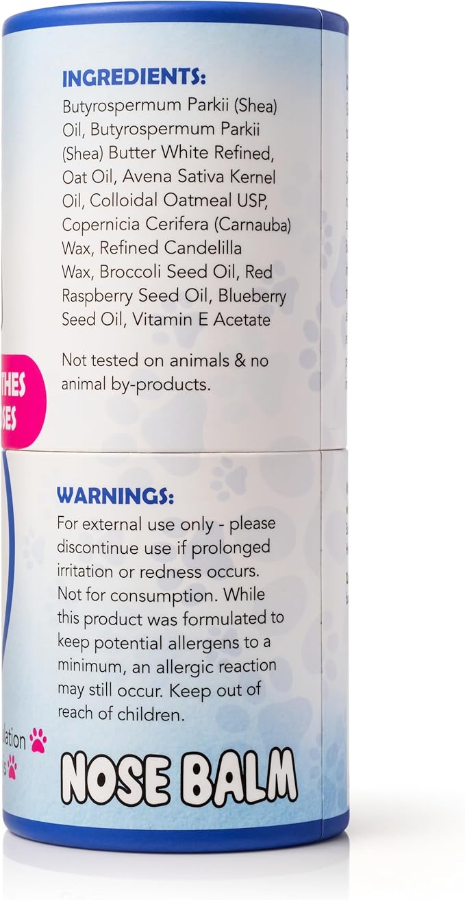 Squishface Nose Balm - Soothe & Protect Dry, Cracked Dog Snouts - Plant-Based, Lick-Safe Formulation to Aid in Relief of Hyperkeratosis - Great for All Breeds! (1.75 oz), Manufactured in USA