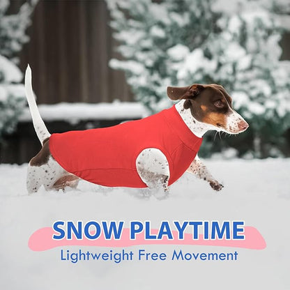 Dog Fleece Vest -Red,XL - Pullover Lightweight Sweater | Warm and Stretchable Medium Dogs Sweatshirt,Winter Soft Jacket for Holiday Clothing,Schnauzer