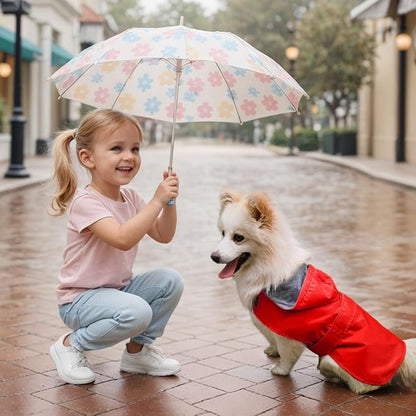 Dog Raincoat Dog Rain Jacket Poncho Waterproof Snowproof Pet Rain Suit Lined Warm Lining Hooded Leash Hole Adjustable for Medium Dogs,Red,XXXL