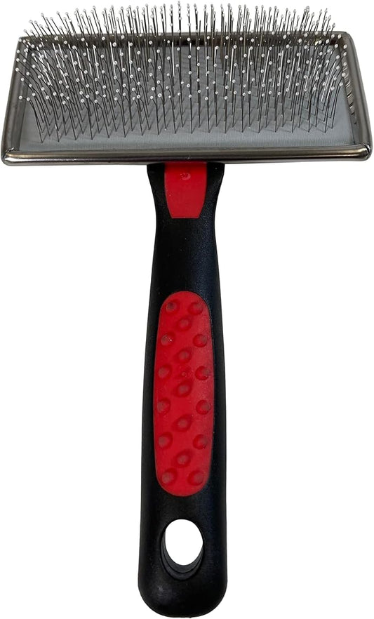 Ryan's Pet Supplies Paw Brothers Soft Flat Slicker Brush for Dogs, Grooming Brush Small and Medium Dogs, Coated Tips, Gentle on Skin, Maximum Coverage, Medium