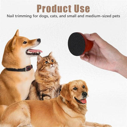 Dog Nail File,Wood Cat Nail File Boards,Pet Toenail Grinder Board, Scratcher Board Puppy Pad for Small to Medium-Sized Dogs and Cats with 3 Pcs Replaceable Sandpaper (Red)