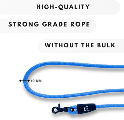 ShawnCo Basecamp Rope Dog Leash- Premium, Durable Pet Leash with Soft Neoprene Padded, Reflective Handle for Small, Medium and Large Dogs (Driftwood, 5 Feet)