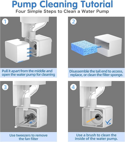 Ceramic Cat Water Fountain,Cat Water Fountain Cordless Sensor Automatic with Ultra-Quiet Pump for Cats, Dogs, Multiple Pets
