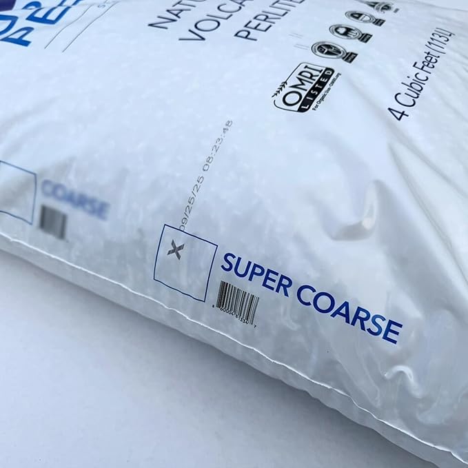 Supreme Perlite Super Coarse Horticulture Perlite, 4 Cu Ft Bag - for High Porosity Potting Soil Mixes, Propagation, and Organic Gardening - Maximizes Drainage & Aeration