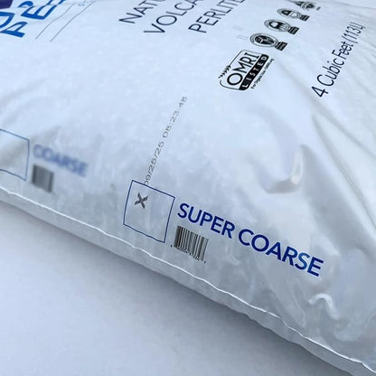 Supreme Perlite Super Coarse Horticulture Perlite, 4 Cu Ft Bag - for High Porosity Potting Soil Mixes, Propagation, and Organic Gardening - Maximizes Drainage & Aeration