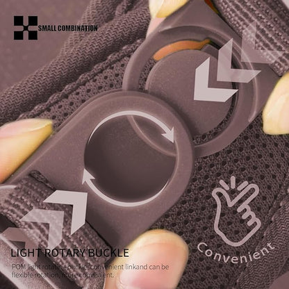 Adjustable Dog Harness with Leash, Reflective Mesh, No-Pull Design，Matching Lead Rope (Brown, XXS)