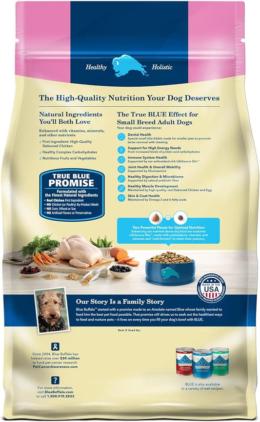 Blue Buffalo Life Protection Formula Natural Adult Small Breed Dry Dog Food, Chicken and Brown Rice 5-lb Trial Size Bag