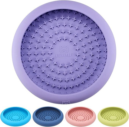 Dog Lick Bowl, Bestalk Anxiety Relief Slow Feeder Dog Lick Mat Treat Dispenser, Non-Slip Dogs Licking Bowl Enrichment Toys, BPA Free Silicone, Dishwasher Safe