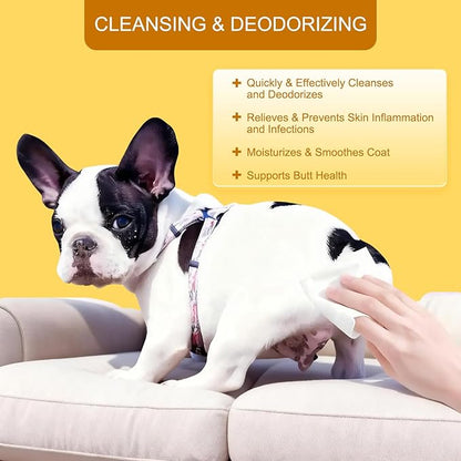 MIOSSZI 290 Pcs Pet Cleaning Deodorizing Wipes Kit for Dogs & Cats Daily Cleaning Paws, Face Tear Stain & Full Body & Sensitive Skin, Gentle & Unscented, Hypoallergenic Ingredients Pet Grooming Wipes