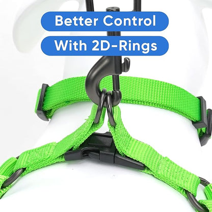 Pawtitas Personalized Dog & Puppy Harness Extra Small Green Custom ID Tag Adjustable No Pull Vest