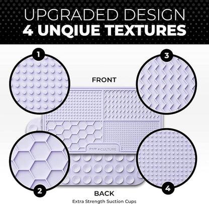 Pup Culture Dog Lick Mat for Dogs (2 Pack), Feeding Pad for Anxious Pets Plus 4 Different Puzzles for Mental Stimulation for Dogs - Supports Mental, Dental, and Digestive Health - Heavy Duty