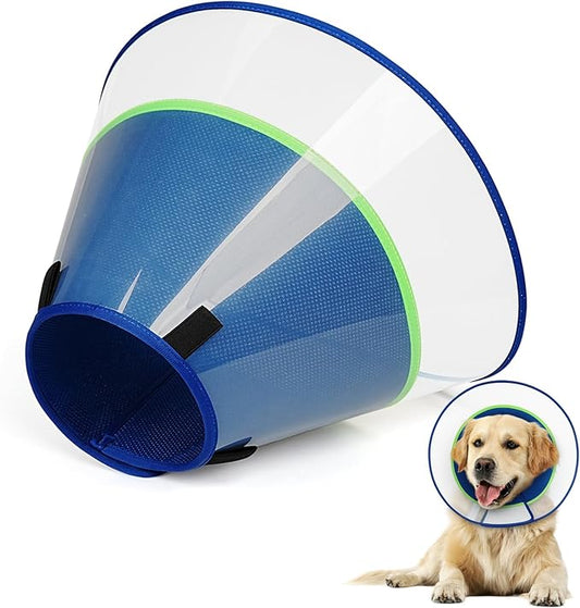 Dog Cone Collar with Soft Liner to Stop Licking, Elizabeth Recovery Collar After Surgery for Large Medium Dogs, Comfortable Pet Head Cone Alternative for Neutering Spay Injury (2XL)