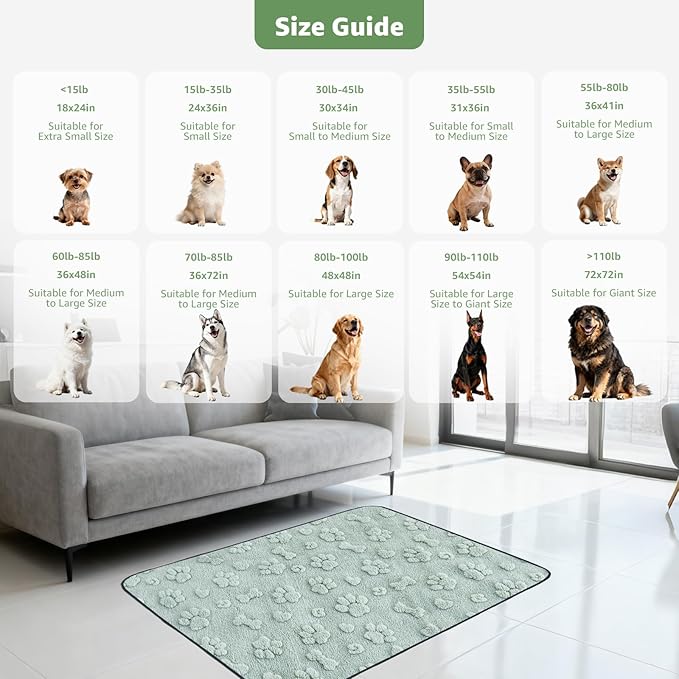 LOOBANI Reusable Puppy Pads: 4 Pack Super Absorbent Washable Pee Pads for Dogs, Leakproof and Waterproof Dog Training Pads Whelping Pads for Potty, Floor, Crate, Couch Bed and Travel, 18"x24"