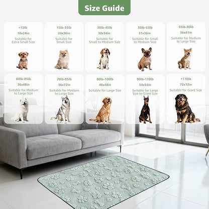 LOOBANI Reusable Puppy Pads: 4 Pack Super Absorbent Washable Pee Pads for Dogs, Leakproof and Waterproof Dog Training Pads Whelping Pads for Potty, Floor, Crate, Couch Bed and Travel, 18"x24"