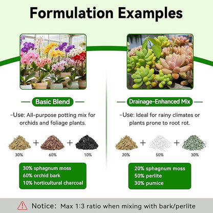 ZeeDix 3QT Natural Sphagnum Moss for Plants, Orchid Moss Potting Mix for Repotting, High Water Retention, Help with Maintain Humidity, Plant Moss for Gardening, Hanging Baskets, Reptile Bedding