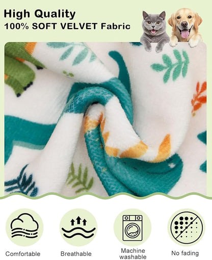 CuteBone Dinosaur Costume Dog Pajamas, Stretchy Spandex Crystal Velvet Sleepwear Coat for Small Dogs, Soft & Warm Pet Outfit Clothes for Cold Weather, Cozy Pullover Design COSP05XL