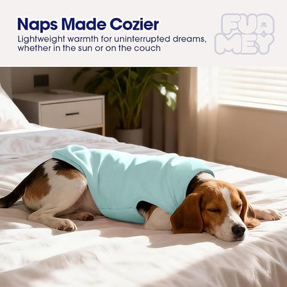 FUAMEY Dog Fleece Vest for Large Dogs,Warm Stretchy Dog Sweatshirts Pullover with Leash Hole Dogs Sweater Soft Pet Turtleneck Cozy Pet Vest Lightweight Sleeveless Blue XXL