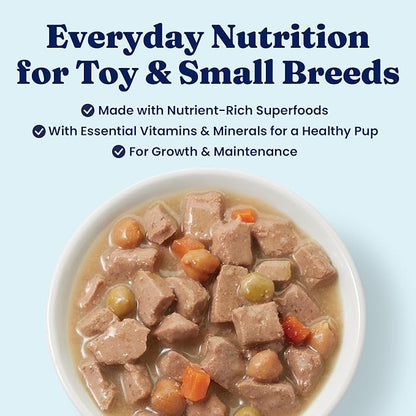 Solid Gold Wet Dog Food for Small Dogs - Grain Free Small Dog Food Wet Recipe w/Chicken, Superfoods & Vitamins for Gut Health & Immune Support - for Puppies, Adult & Senior Breeds - 12ct 3.5oz Cups