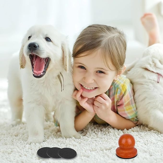 Dog Nail File,Wood Cat Nail File Boards,Pet Toenail Grinder Board, Scratcher Board Puppy Pad for Small to Medium-Sized Dogs and Cats with 3 Pcs Replaceable Sandpaper (Brown)