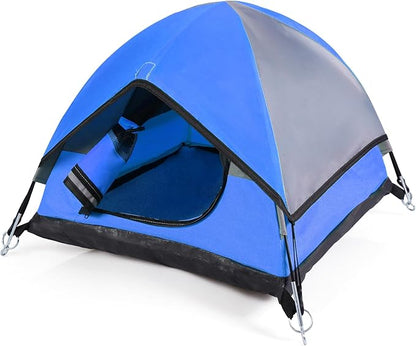 Cat Camping Tent, Cat Tent Bed, Pet Tent for Indoor Cat and Small Dog, Mini Tent (Blue, 21 x 21 x 14 Inches)