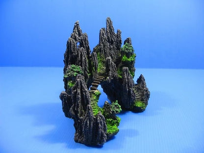 Mountain View Aquarium Ornament tree house Cave Bridge fish tank decoration
