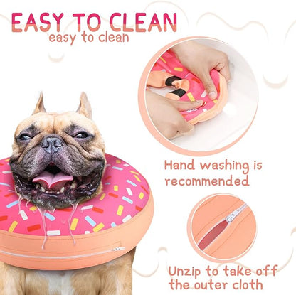 Supet Inflatable Dog Cone Collar for Small Dogs Puppies Cats, Soft Dog Cone Alternative After Surgery for Puppies Cats to Stop Licking