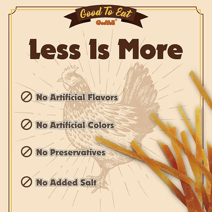 Gootoe Soft Chicken Breast Strips 1 lb, Dog Treats, All Natural, Grain-Free, High-Protein, Healthy & Easily Digestible, Soft Texture