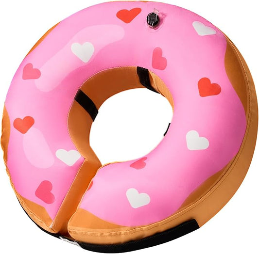 BENCMATE Inflatable Dog Cone Collar Alternative, Soft Dog Cone for Small Medium Large Dogs and Cats, Neck Recovery ECollar Donut Collar After Surgery (Small, HeartShape)