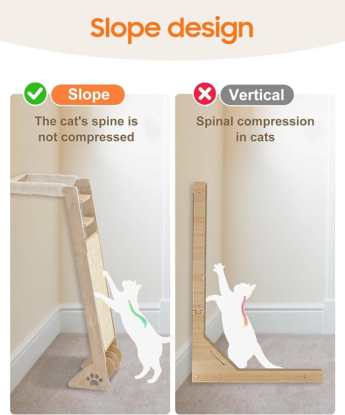 51'' Cat Window Perch with Sisal Pad, Extra-Wide Cat Scratcher with Suction Cups for Glass, Sisal Ball Hammock Ladder for Sleeping, Playing and Watching Bird