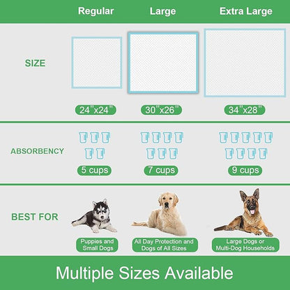 DEEP DEAR Extra Large Dog Pads 30"x26" (40 Count), Thicker Pet Training and Puppy Pads, Super Absorbent Pee Pads for Dogs, Leakproof Dog Potty Training Pads for Puppies, Cats, Rabbits, Pet Pee Pads XL