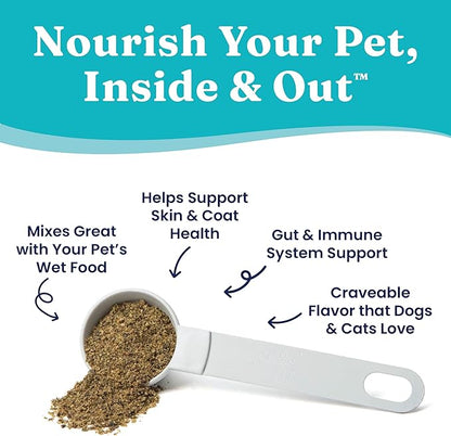 Solid Gold Cat & Dog Multivitamin Powder - Kelp Powder, Omega 3 & Vitamins for Dental, Digestive, Immune, Skin & Coat Health - Multi Vitamin for Dogs & Cats - Cat & Dog Food Additive Supplement - 5lb