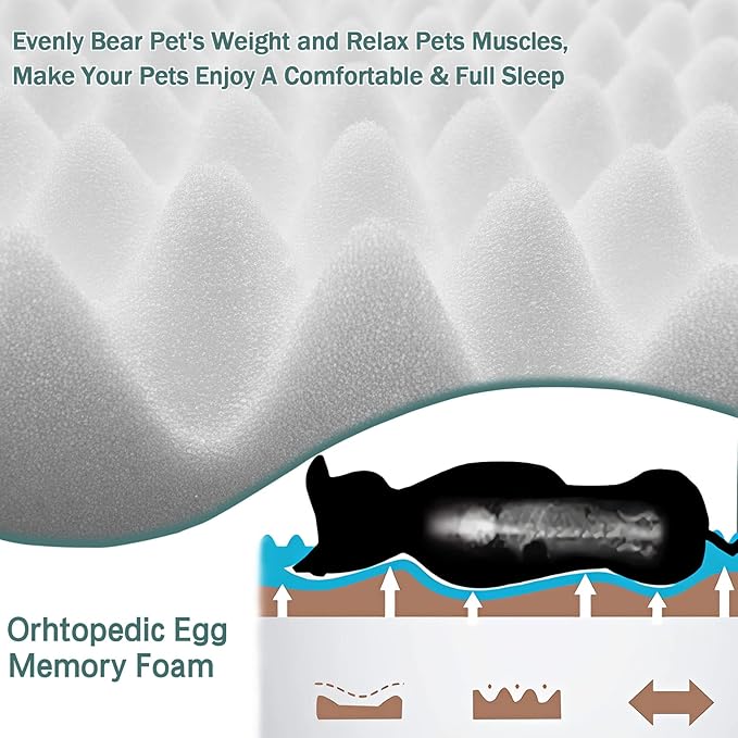 30 inch Dog Crate Bed Kennel Mat Indoor Cage Pad Medium Small Flat Thin Memory Foam Doggy Beds Washable Anti Slip Brown Puppy Sleeping Mat