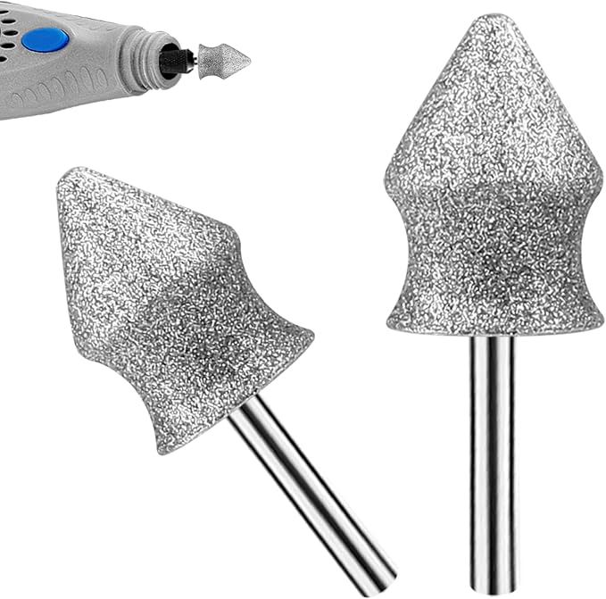 RIUORKIE Diamond Rotary Nail Grinder Bits for Dog, 1/8" Diamond Dog Nail Grinder Attachment for Dremel Grinder Replacement Heads Pets Nail Care Clippers for Medium Large Dogs.