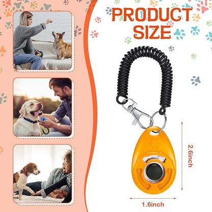 Kigeli 30 Pcs Dog Training Clicker for Pet with Wrist Strap Dog Cat Bird Clicker Puppy Training Supplies for Dogs Cats Horses Birds Behavioral Coaching Accessories (6 Colors)
