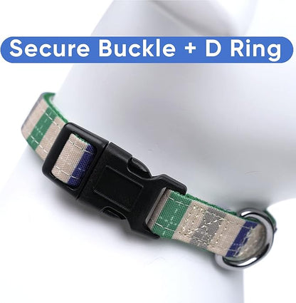 Pawtitas Pet Soft Adjustable Solid Color Puppy Collar Dog Multicolor Personalized Customizable Embroidered Customize w Name & Phone Number Blue Green Yellow Extra Small Customized X-Small (Pack of 1)