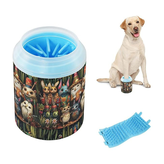 Dog Paw Cleaner Cups for Dogs Pets Foot Washer Paw Scrubber for Medium Small Cats Dogs Cleaning Cup Fiesta Unique Animals