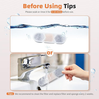 16 Pack Dog Fountain Filter Replacement for Zuqqony 12L/3.2Gal Stainless Steel Large Cat Water Fountain, DYSJ01 Dog Water Bowl Dispenser for Large Dogs or Multi-Pet Home